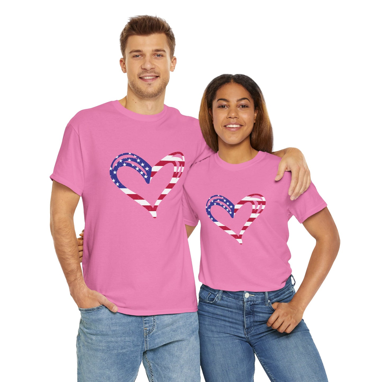 Princess Grace  Patriotic Heart Unisex Heavy Cotton Tee