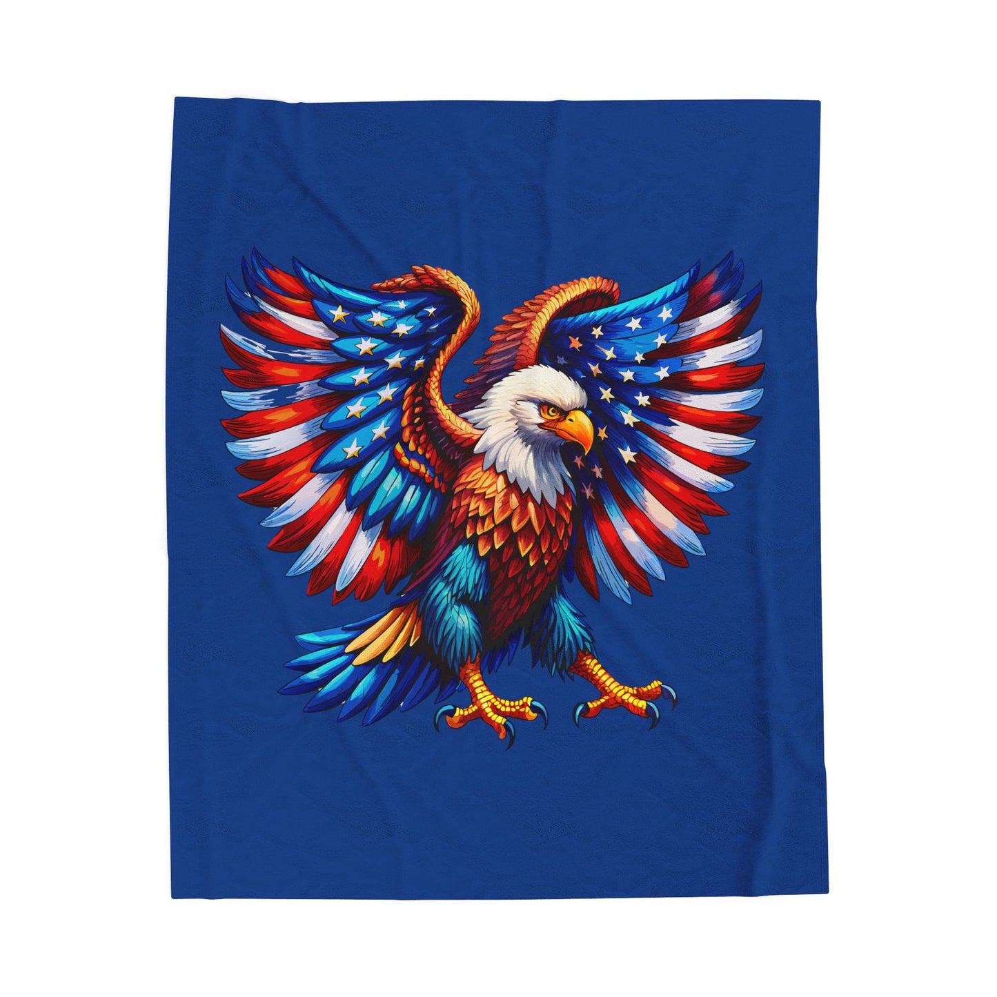 Princess Grace  Patriotic Eagle Velveteen Plush Blanket  Comfortable Soft Throw for Independence Day and Outdoor Events