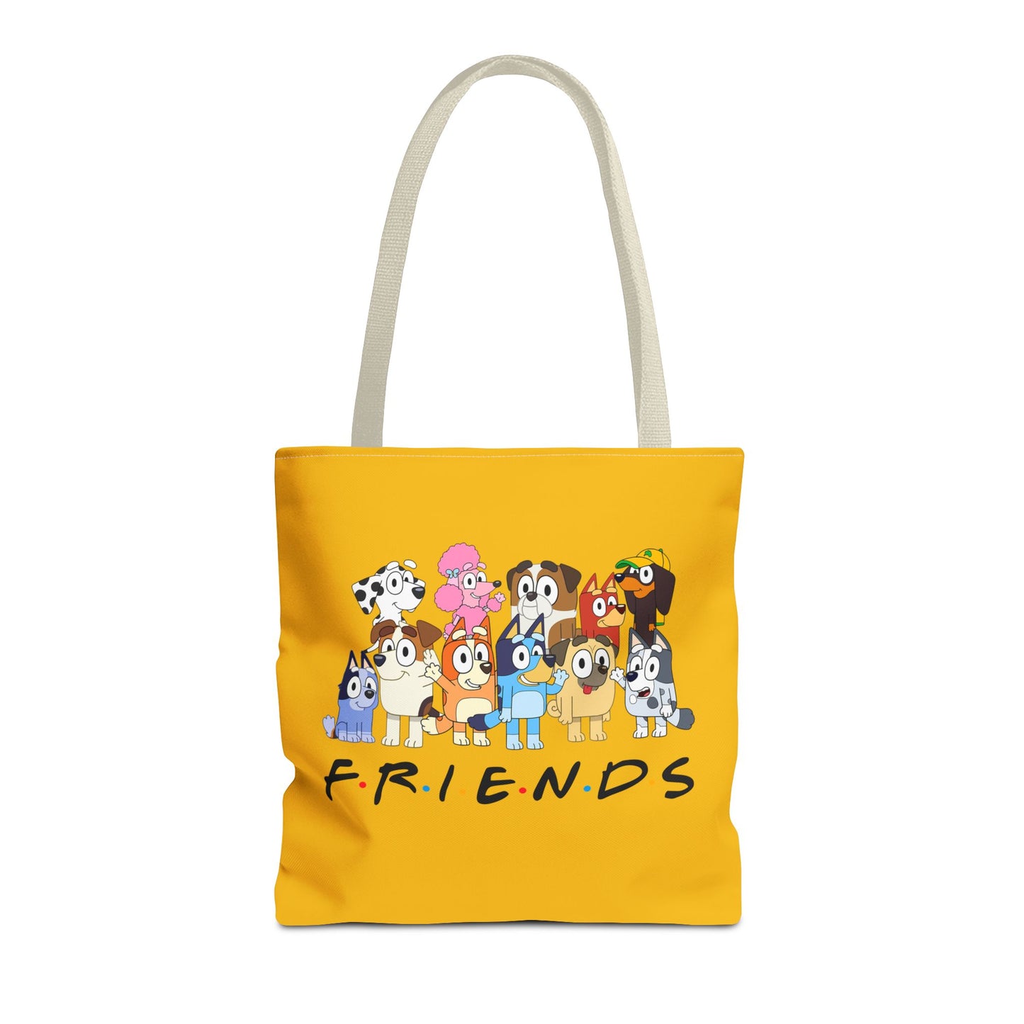 Princess Grace Bluey  Colorful Friends Tote Bag  Perfect for Dog Lovers and Casual Outings