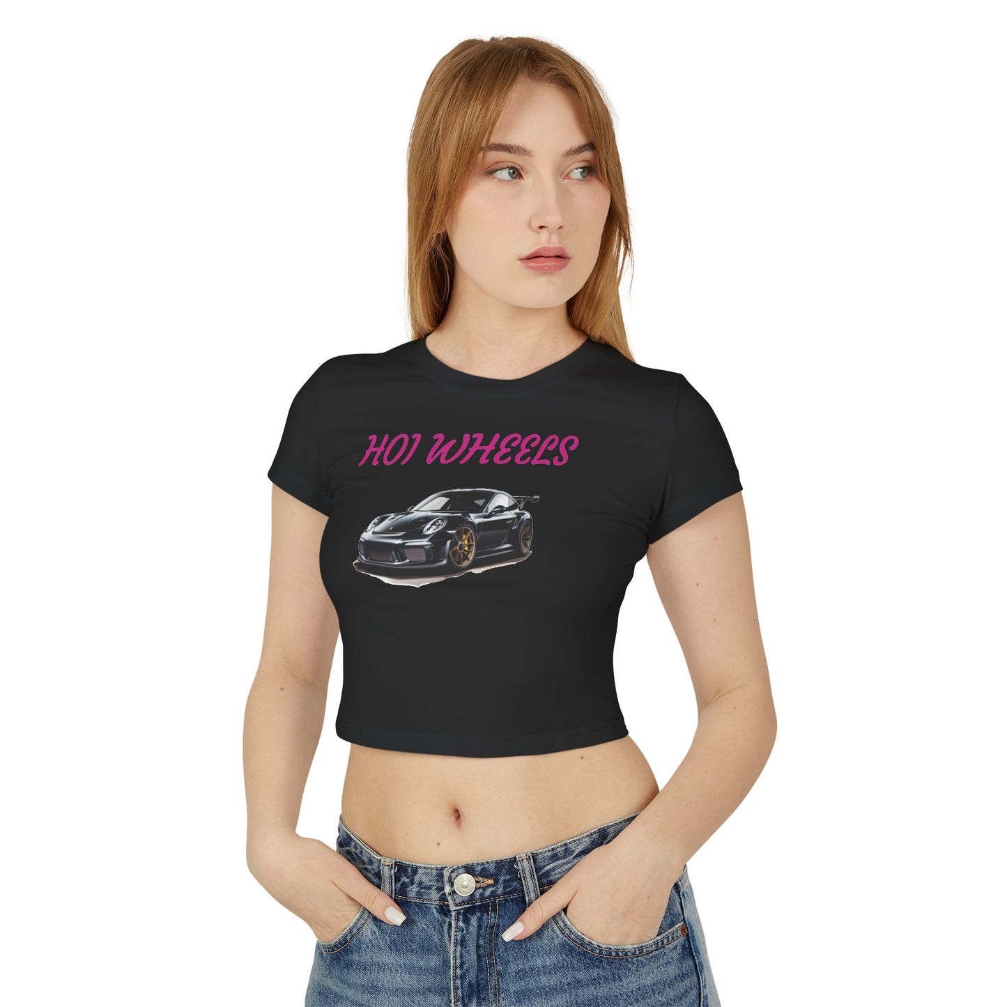 Princess Grace  HOT WHEELS Women’s Baby Tee Fun & Trendy Car Graphic Top