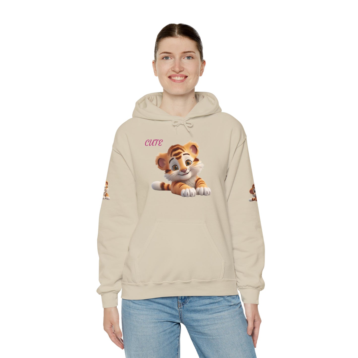 Princess Grace  Cute Tiger Design Unisex Heavy Blend Hooded Sweatshirt