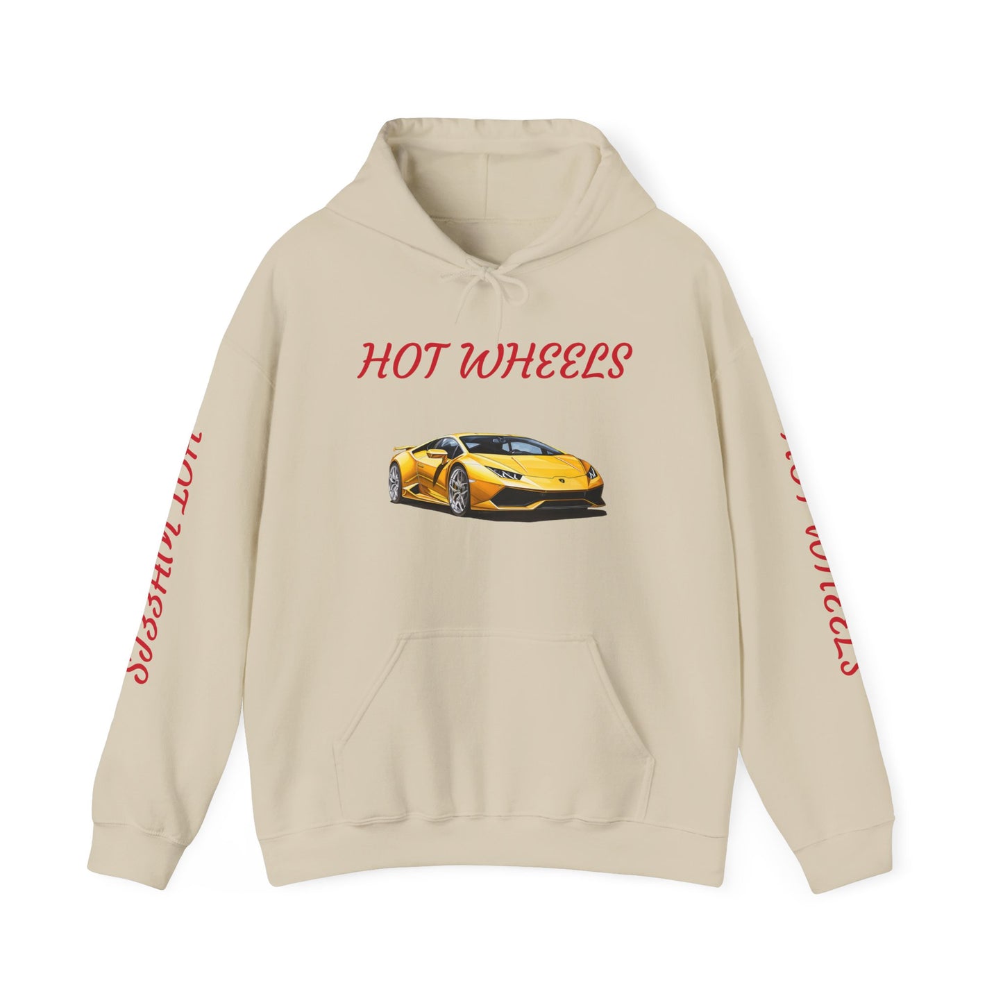 Princess Grace  Hot Wheels Unisex Hoodie Yellow Sports Car Graphic Sweatshirt