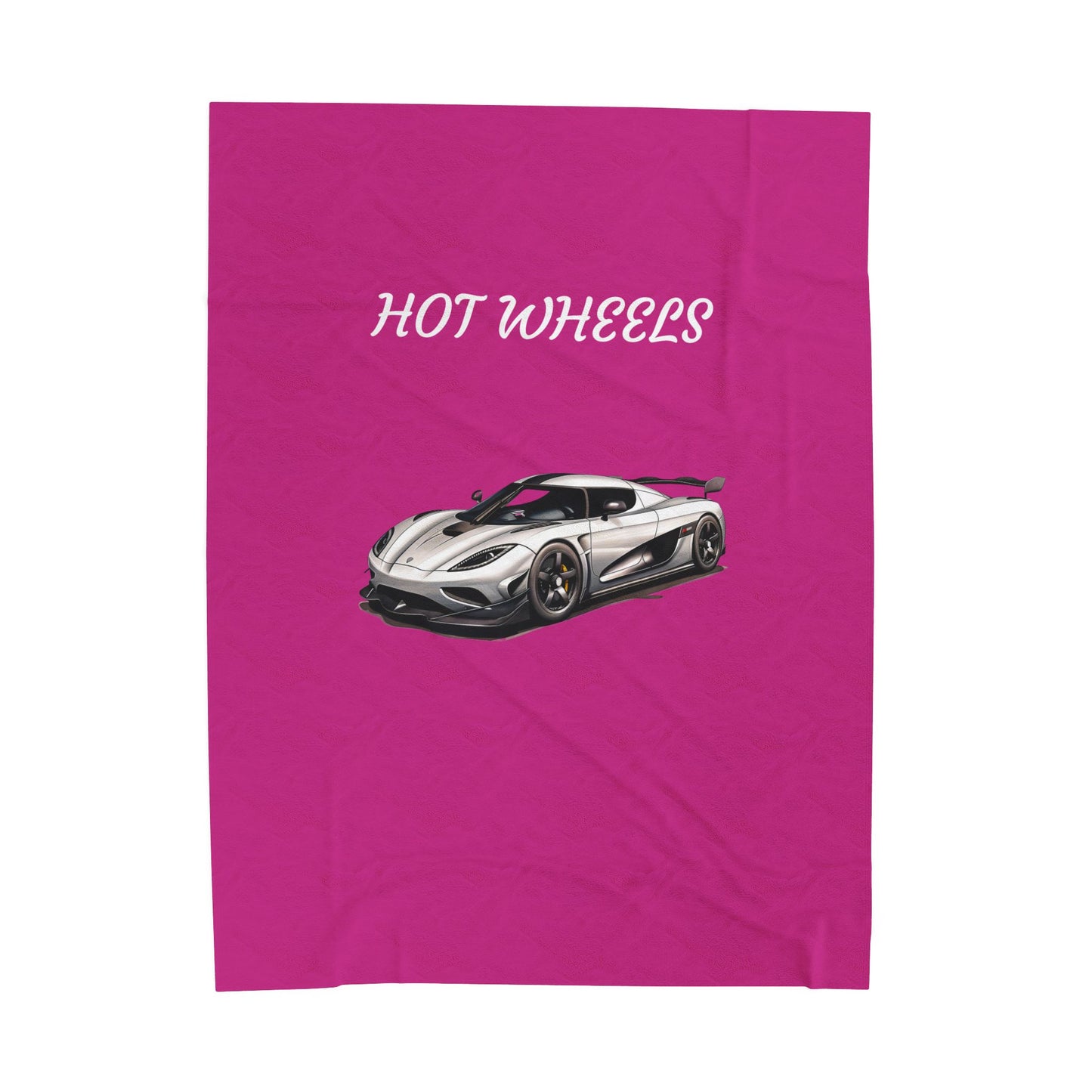 Princess Grace  Hot Wheels Velveteen Plush Blanket   Cozy & Vibrant Car themed Throw for Kids