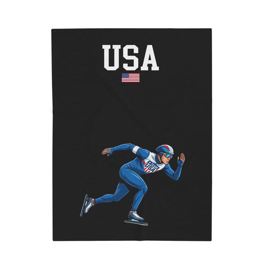 Princess Grace  TEAM USA  Velveteen Plush Blanket