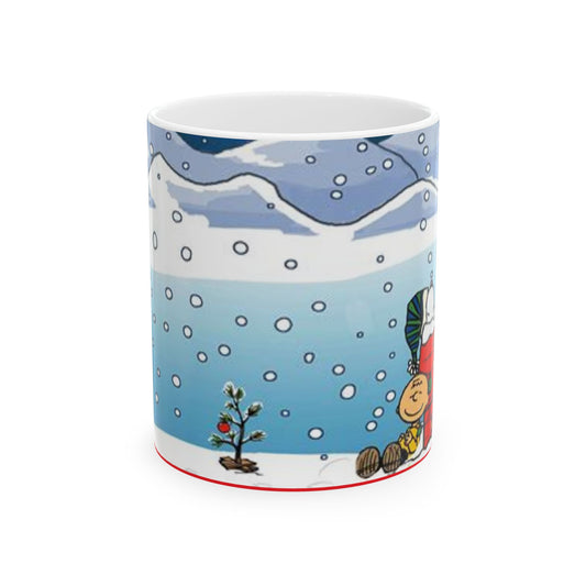 Princess Grace Winter Wonderland Ceramic Mug  Cozy Hot Beverage Cup for Holiday Cheer