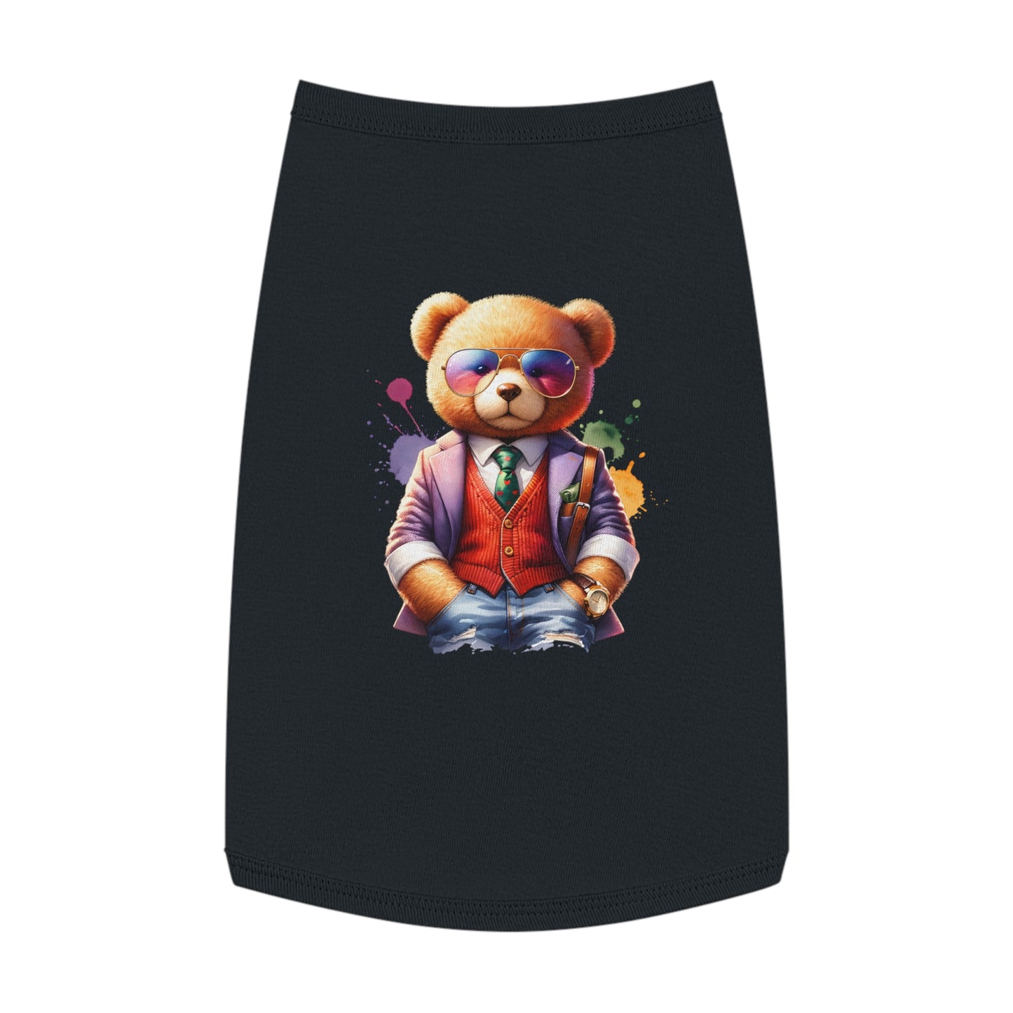 Princess Grace  CUTE Stylish Pet Tank Top Trendy Bear Design for Small Dogs & Cats