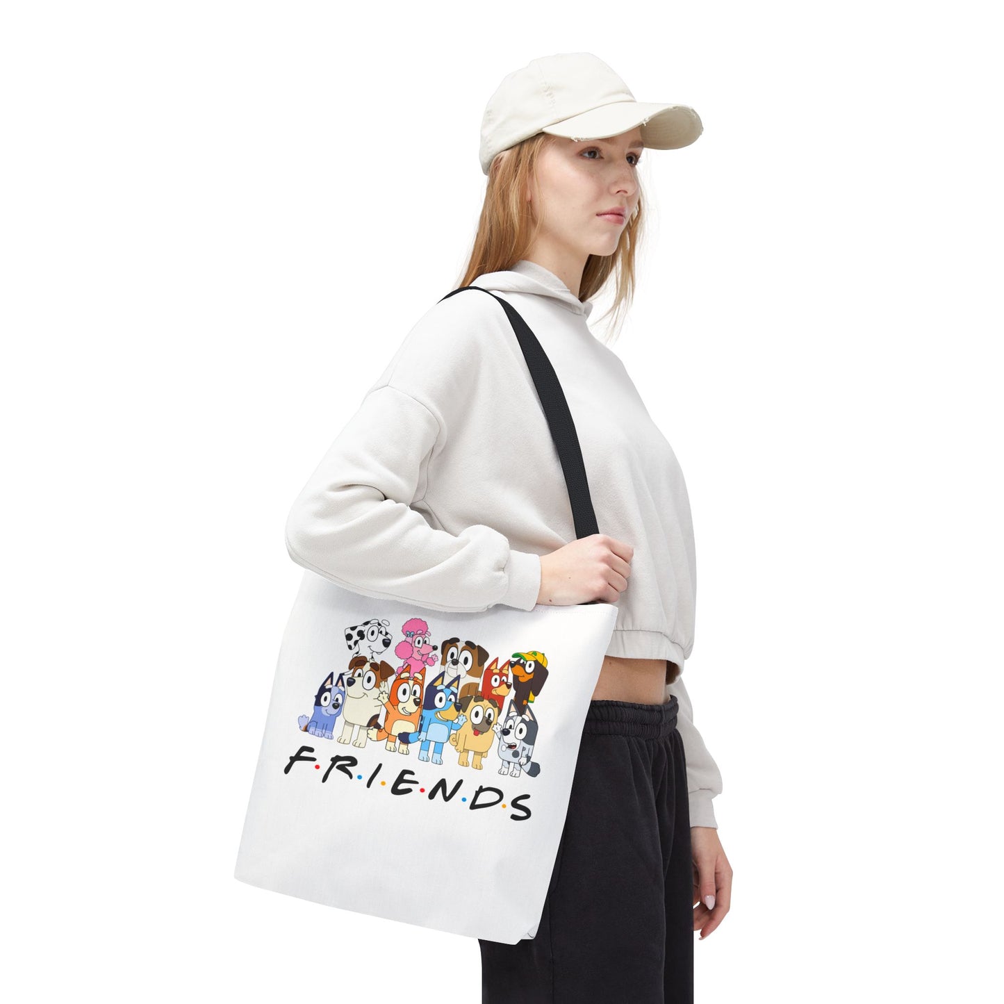 Princess Grace  Cute Animal Friends Tote Bag  Perfect for Dog Lovers & Friendship Gifts