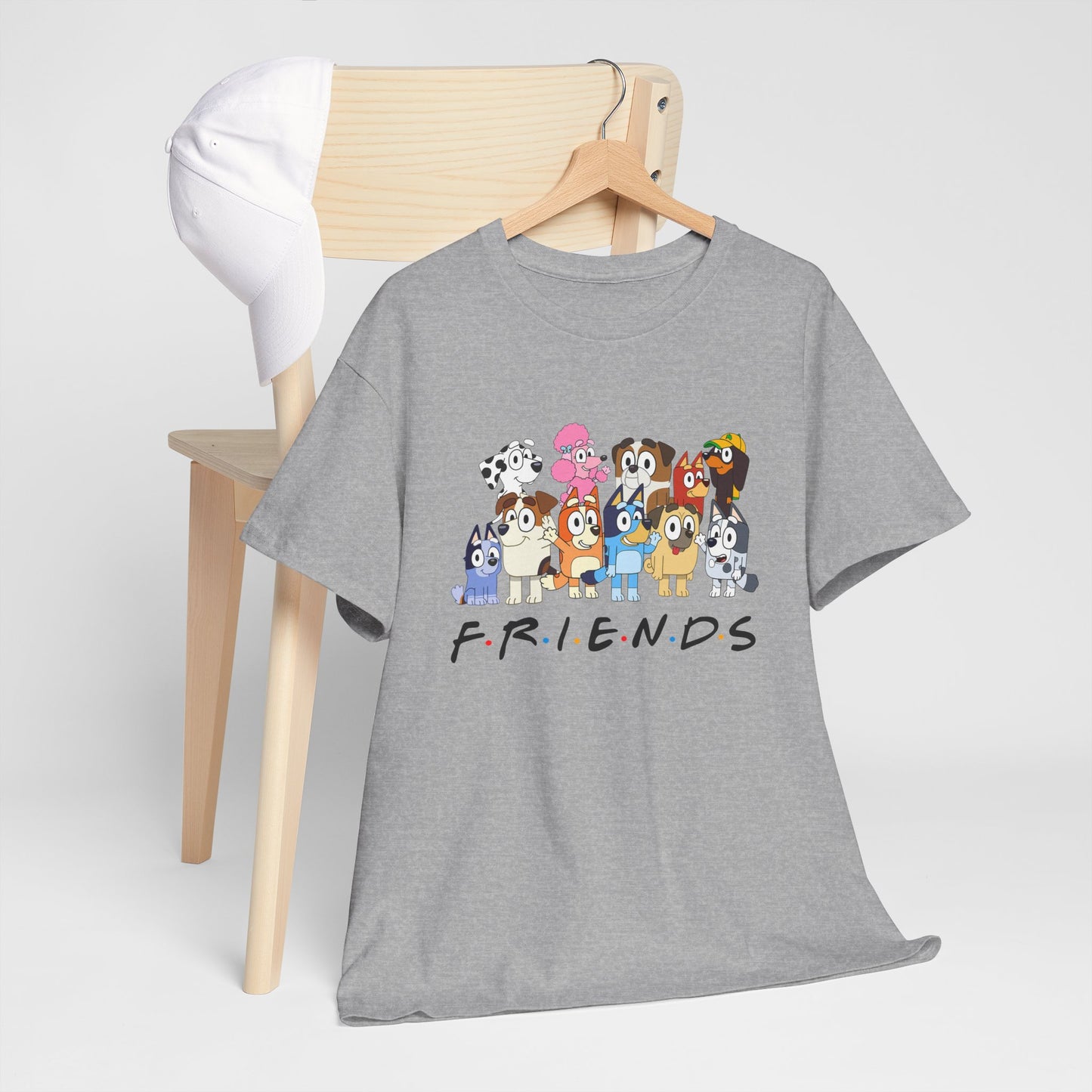 Princess Grace Bluey Friends Cartoon Unisex Heavy Cotton Tee  Fun & Playful Design