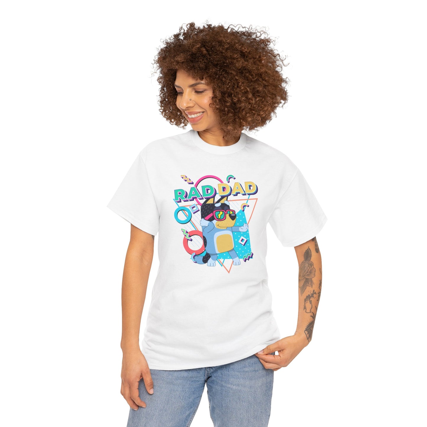 Princess Grace  Bluey  Funny Rad dad Unisex Heavy Cotton Tee  Perfect Gift for Cool Dads