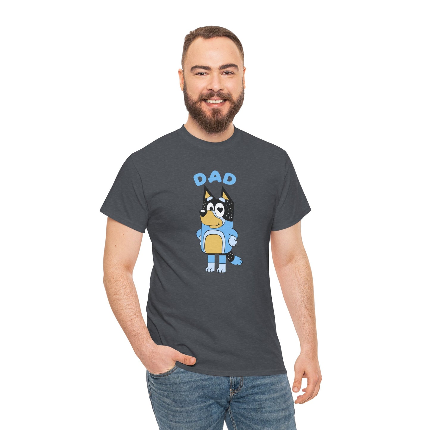 Princess Grace  Bluey Dad Cartoon Graphic Unisex Heavy Cotton Tee