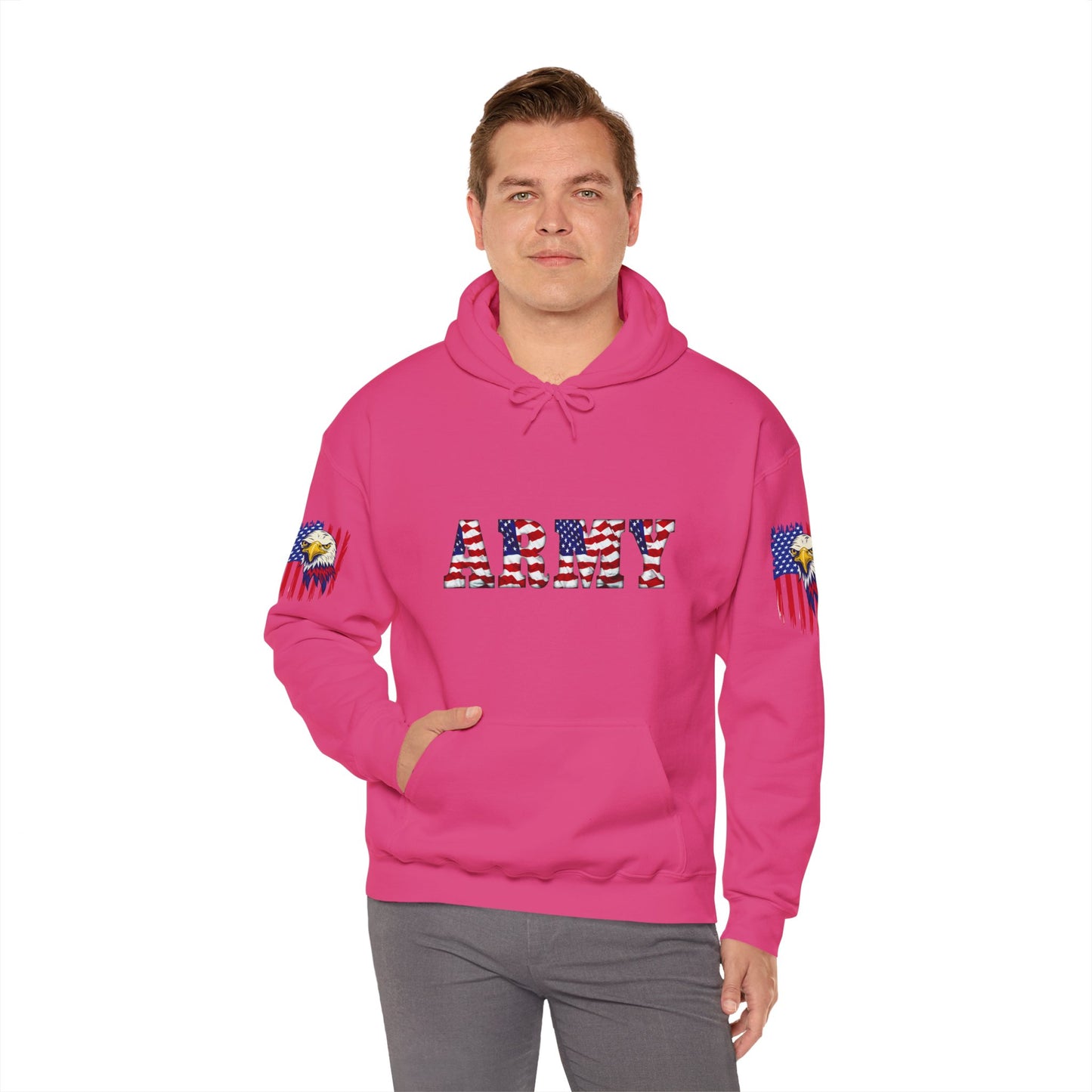 Princess Grace  Patriotic Army Eagle Hoodie  Unisex Heavy Blend Sweatshirt