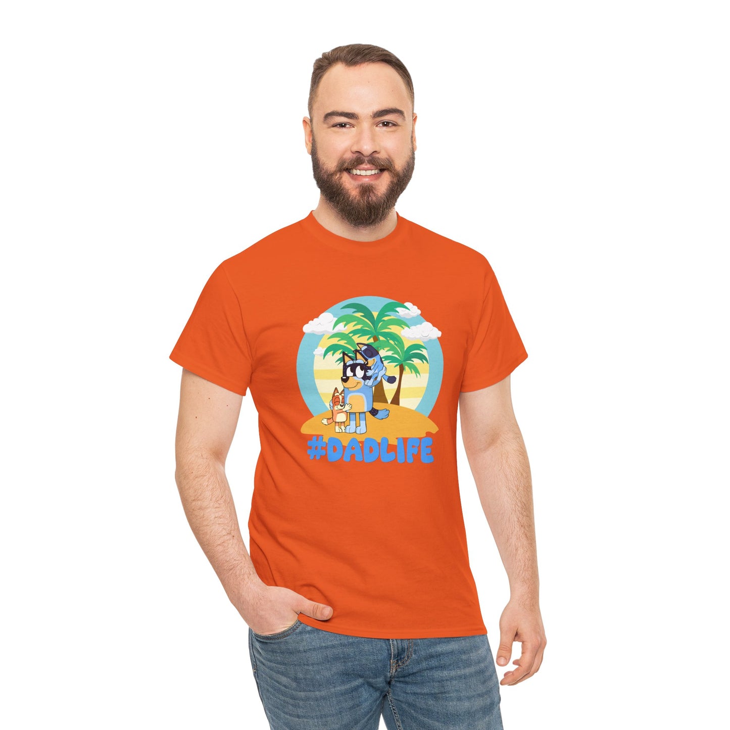 Princess Grace  Bluey  #DadLife Unisex Heavy Cotton Tee  Perfect for Dads Beach Vibes and Everyday Wear