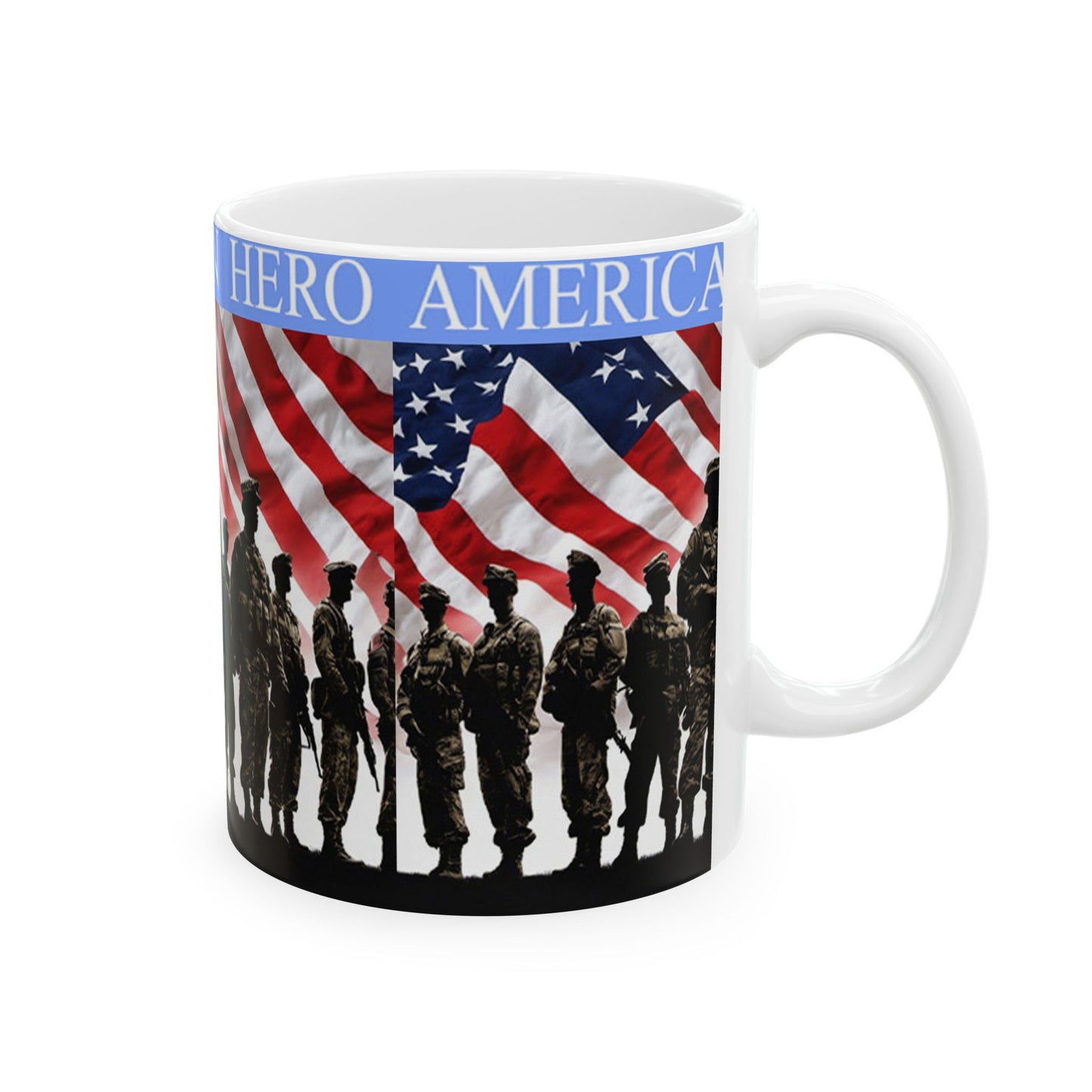 Princess Grace American Hero Ceramic Mug, Coffee Cup for Veterans, Military Appreciation Gift, Independence Day, Father's Day, 11oz, 15oz