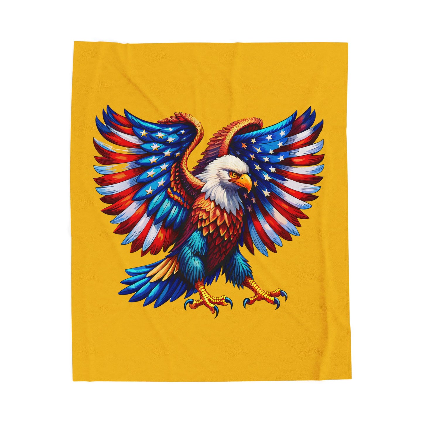 Princess Grace  Patriotic Eagle Velveteen Plush Blanket  Soft Throw for Home Decor & Celebrations