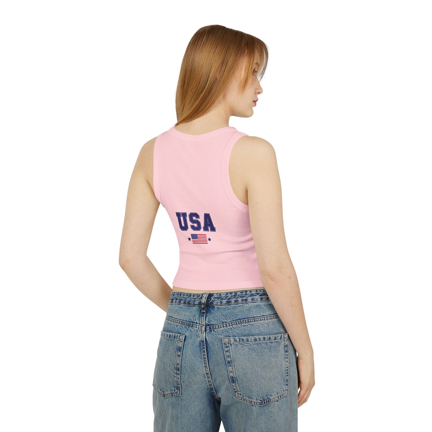Princess Grace  TEAM USA  Women's Micro Rib Racer Tank Top