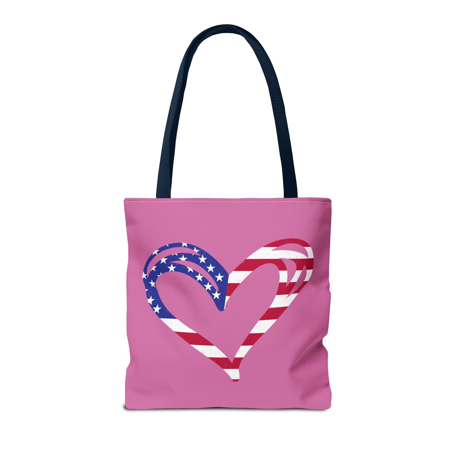 Princess Grace  Patriotic Heart Tote Bag  USA Flag Design