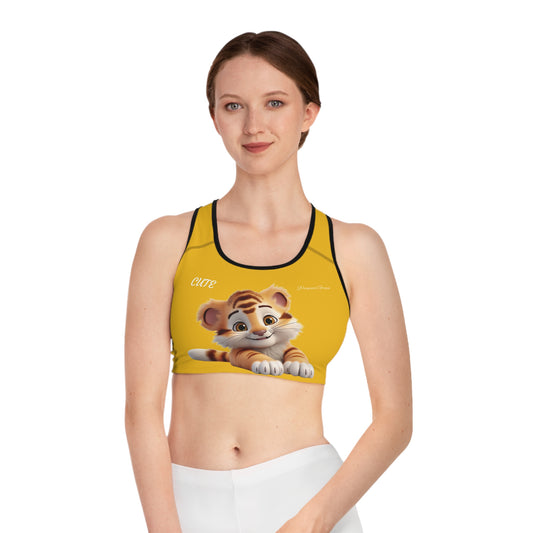 Princess Grace  Cute Tiger Sports Bra  Fun Workout Gear