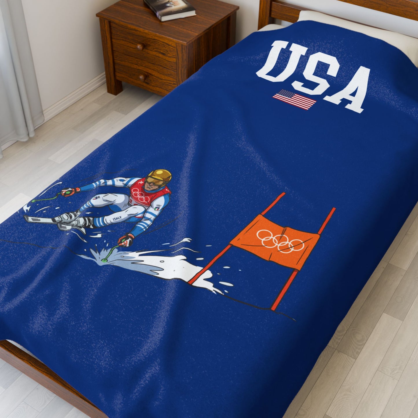 Princess Grace  TEAM USA  Velveteen Plush Blanket
