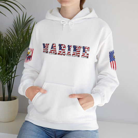 Princess Grace  American Pride Marine Eagle Hooded Sweatshirt