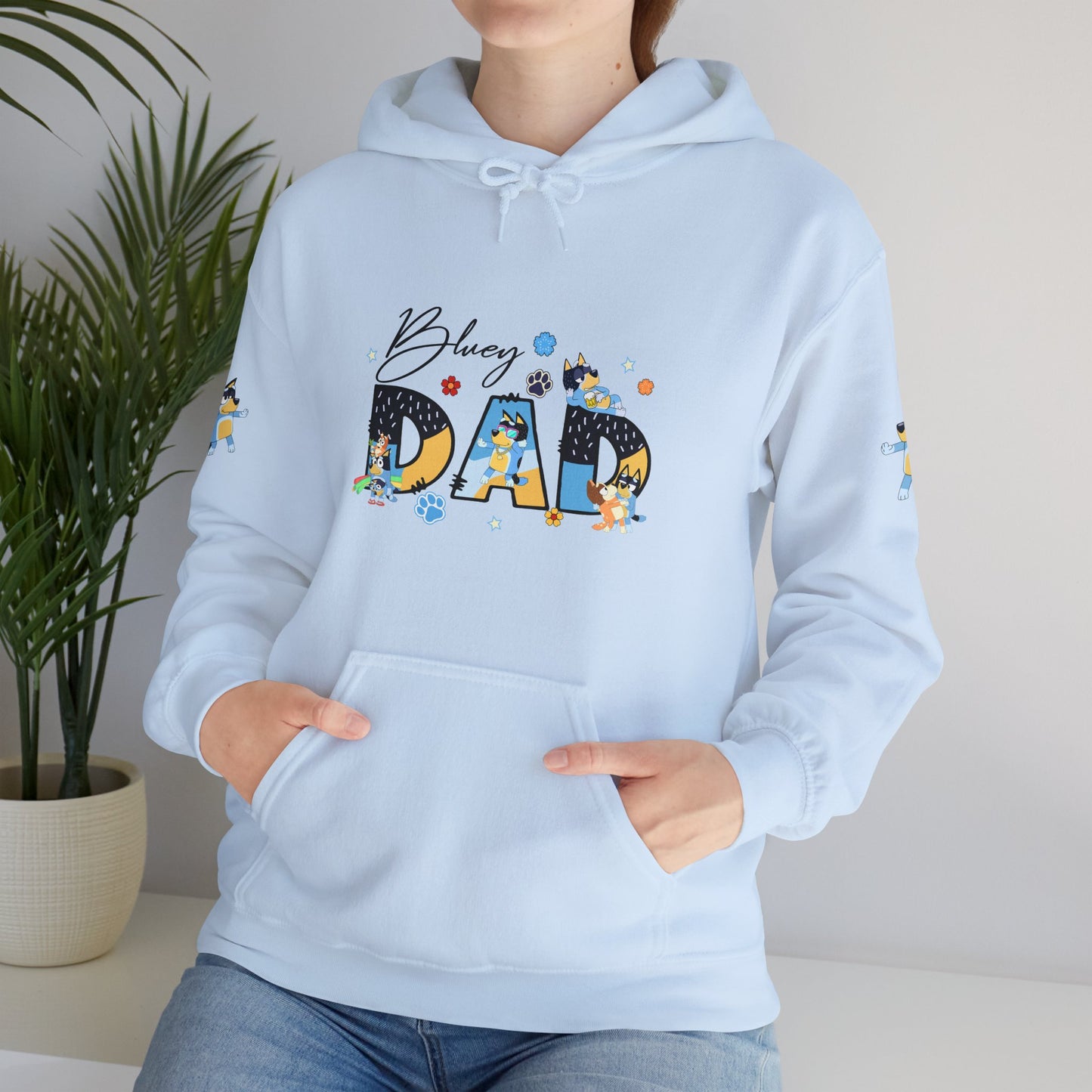 Princess Grace  Bluey  Funny "Baby's Dad" Unisex Hooded Sweatshirt ,Perfect Gift for New Dads