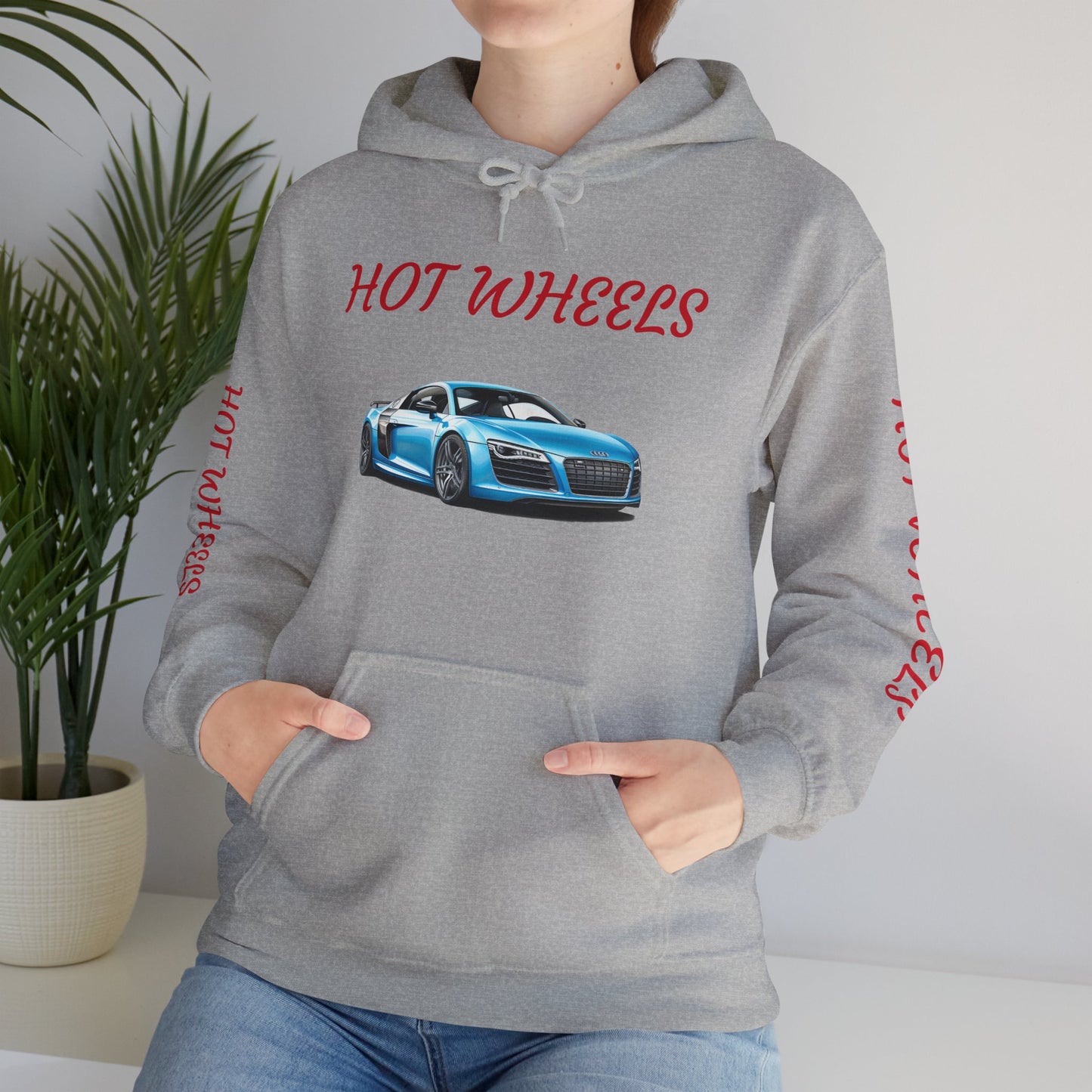 Princess Grace Hot Wheels Unisex Heavy Blen Hooded Sweatshirt Sporty Car Design Perfect for Car Enthusiasts