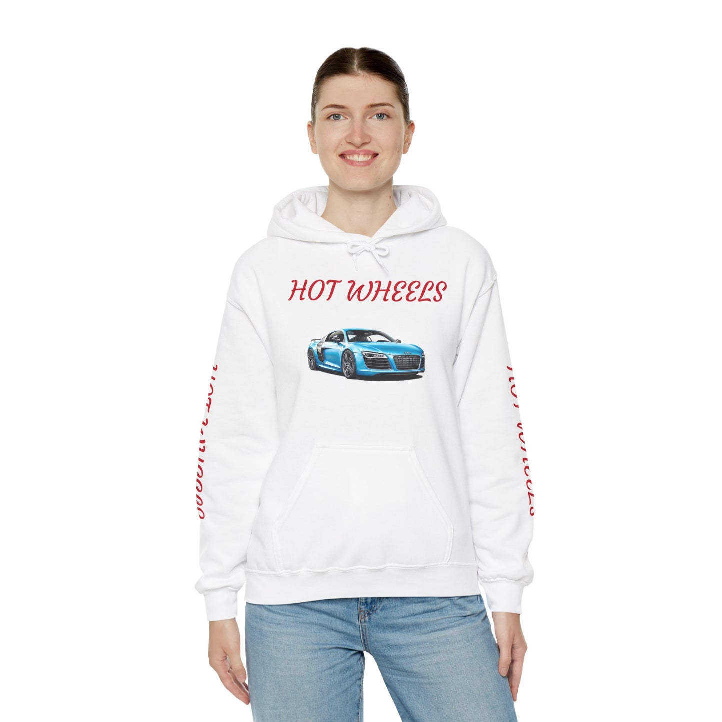 Princess Grace Hot Wheels Unisex Heavy Blen Hooded Sweatshirt Sporty Car Design Perfect for Car Enthusiasts