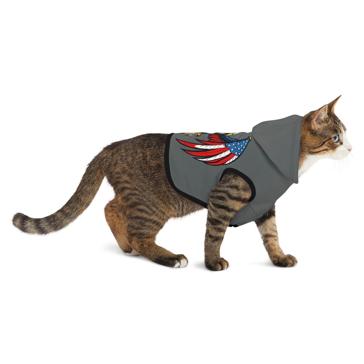 Princess Grace  Patriotic Eagle Pet Hoodie Stylish Dog Apparel for Holidays & Celebrations