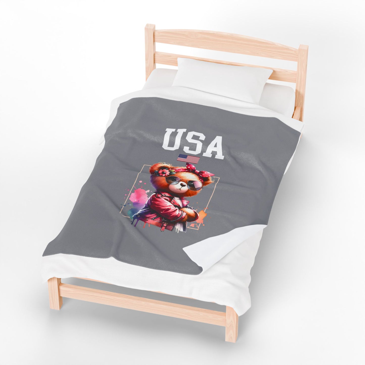 Princess Grace  TEAM USA  Velveteen Plush Blanket