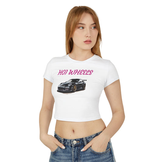 Princess Grace  HOT WHEELS Women’s Baby Tee Fun & Trendy Car Graphic Top