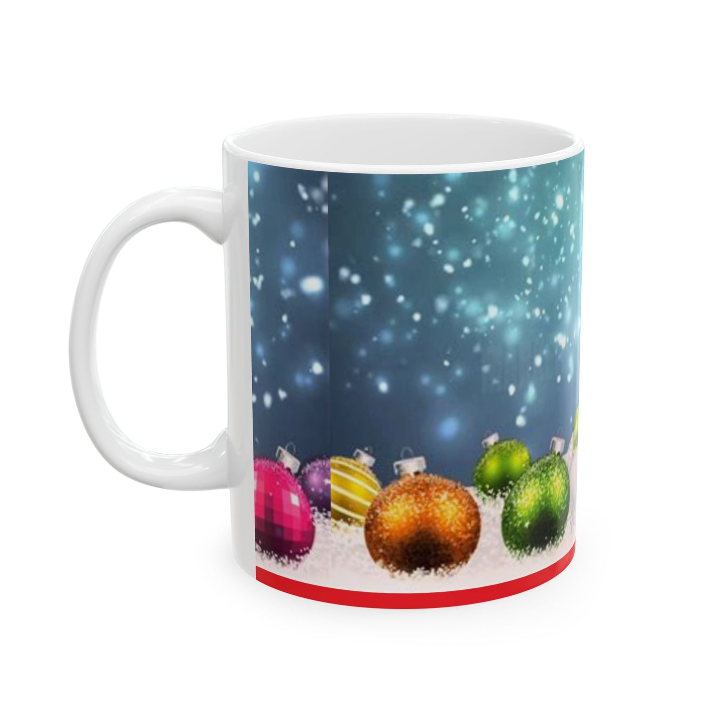 Princess Grace Festive Ornaments Ceramic Mug  Holiday Coffee Cup for Christmas Celebrations