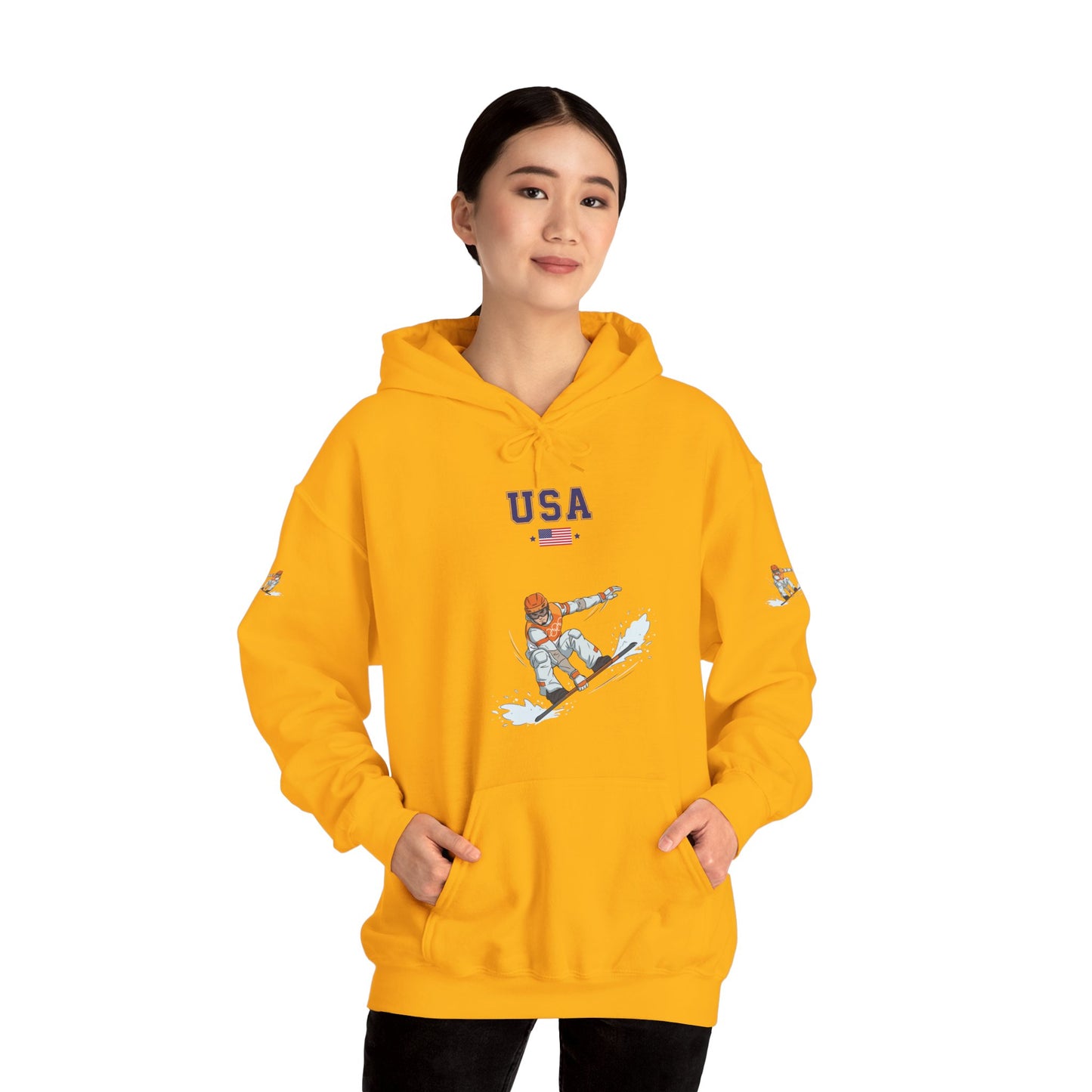 Princess Grace  TEAM USA  Snowboard  Unisex Heavy Blend Hooded Sweatshirt