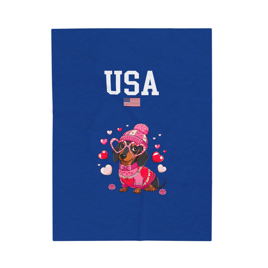Princess Grace  TEAM USA  Velveteen Plush Blanket
