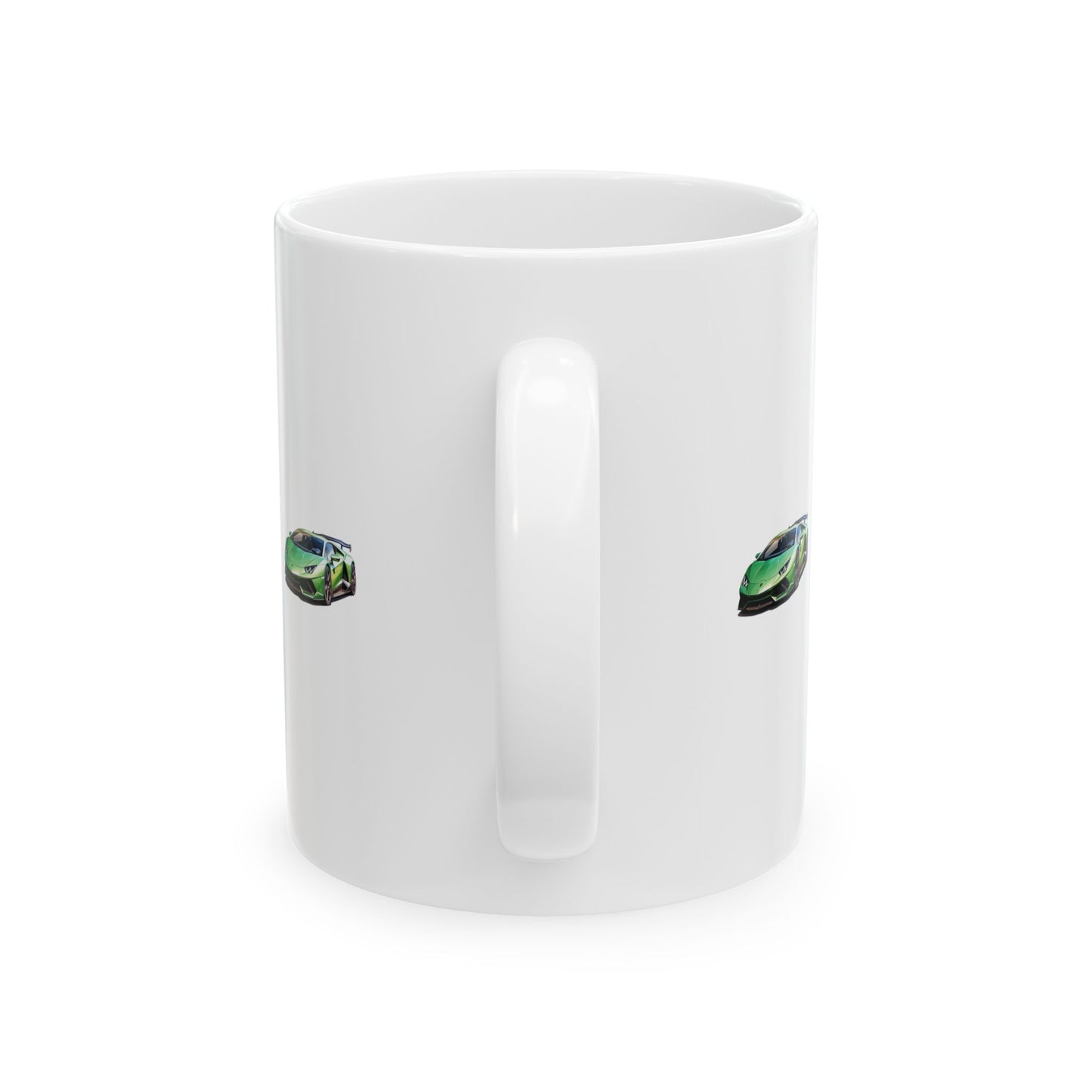 Princess Grace  Lamborghini Green Sports Car Ceramic Mug   Perfect Gift for Car Enthusiasts