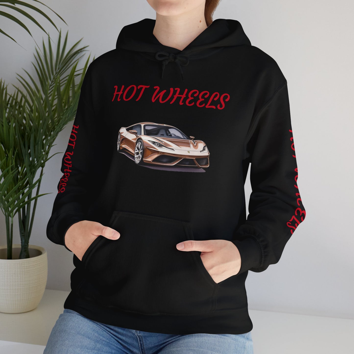 Princess Grace  Hot Wheels Unisex Hooded Sweatshirt Stylish Car Graphic Design for Car Enthusiasts