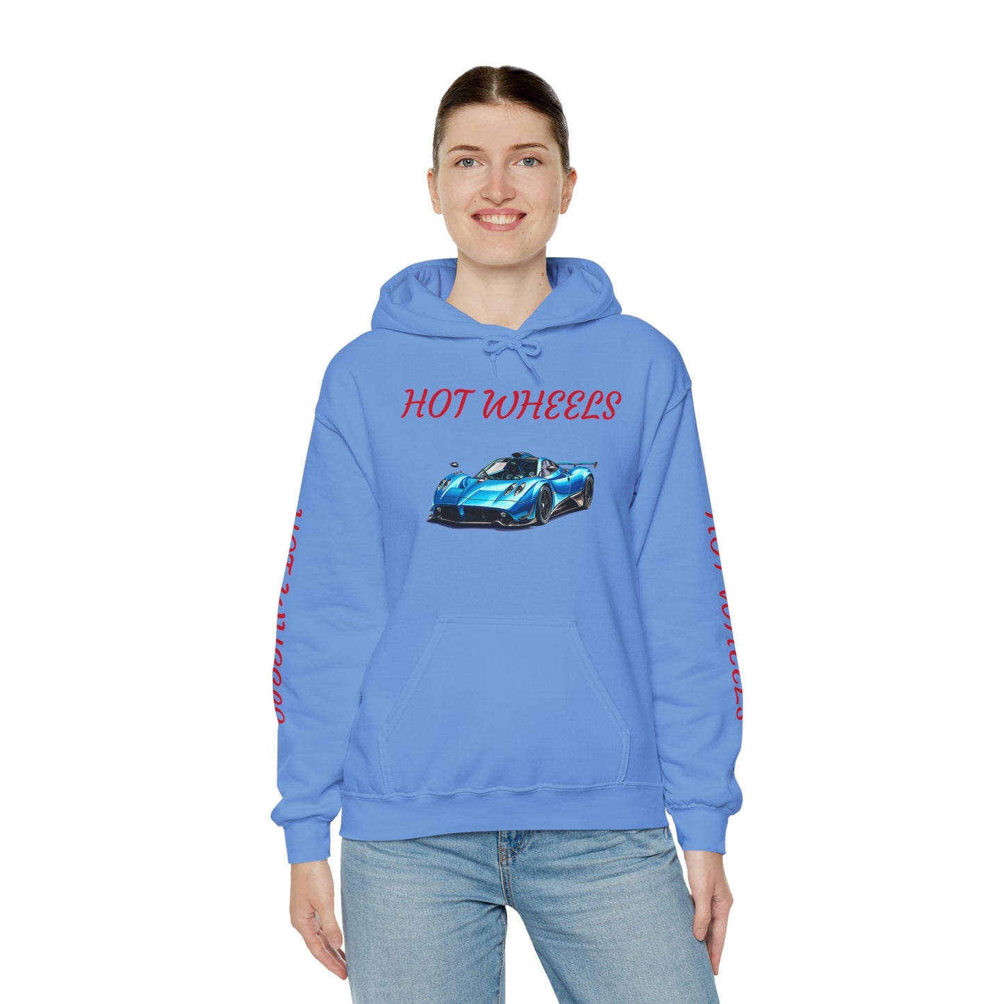 Princess Grace  Unisex Heavy Blend Hot Wheels Hooded Sweatshirt Stylish Car Graphic for Auto Enthusiasts