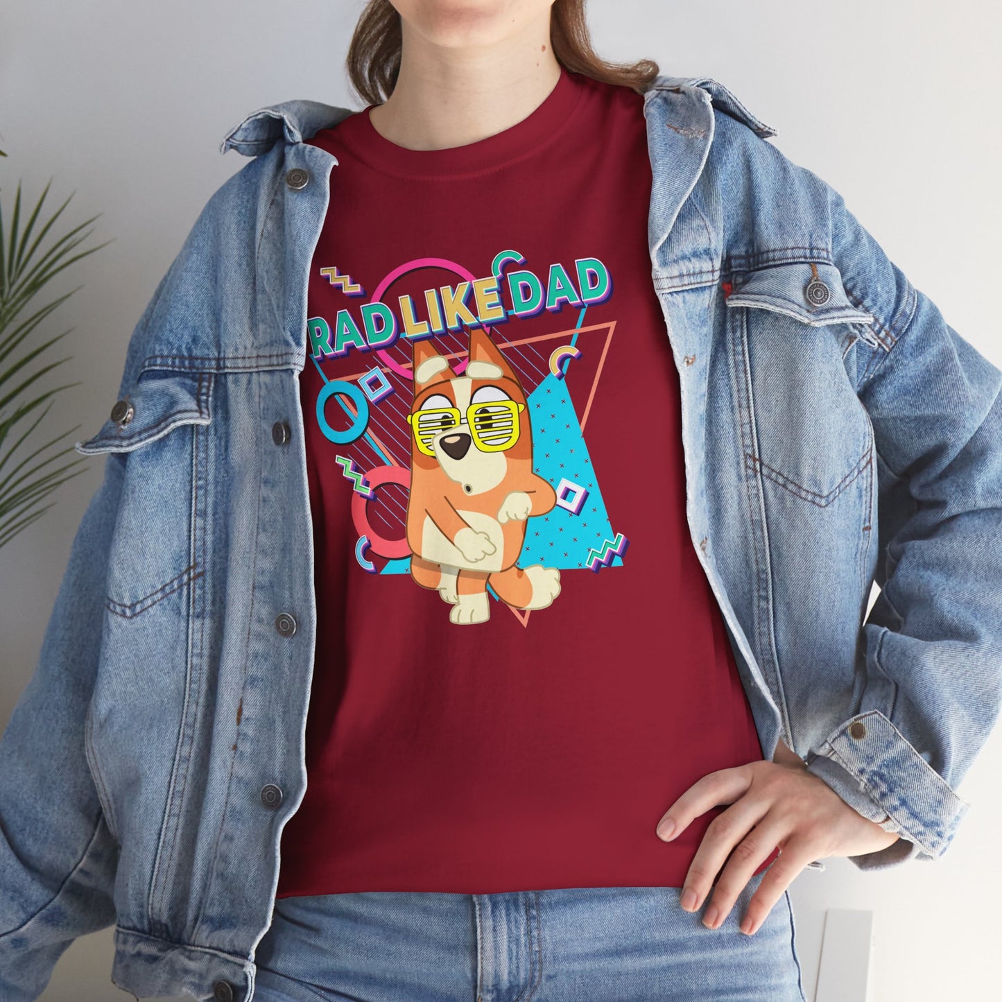Princess Grace Bluer Rad Like Dad Fun Unisex Heavy Cotton Tee Graphic Tee for Everyday Wear and Gifts