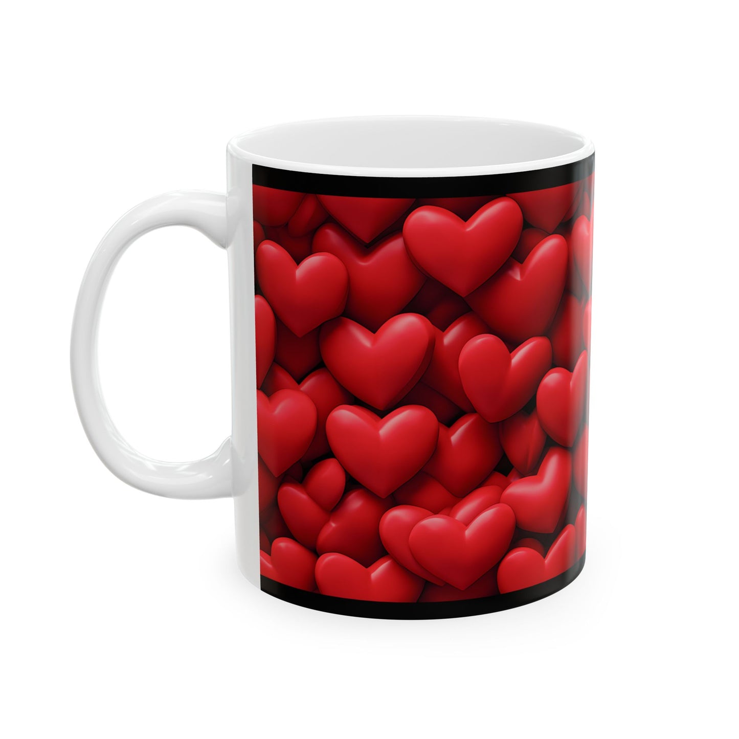 Princess Grace  Heart Pattern Ceramic Mug  Perfect Gift for Valentine's Day & Loved Ones