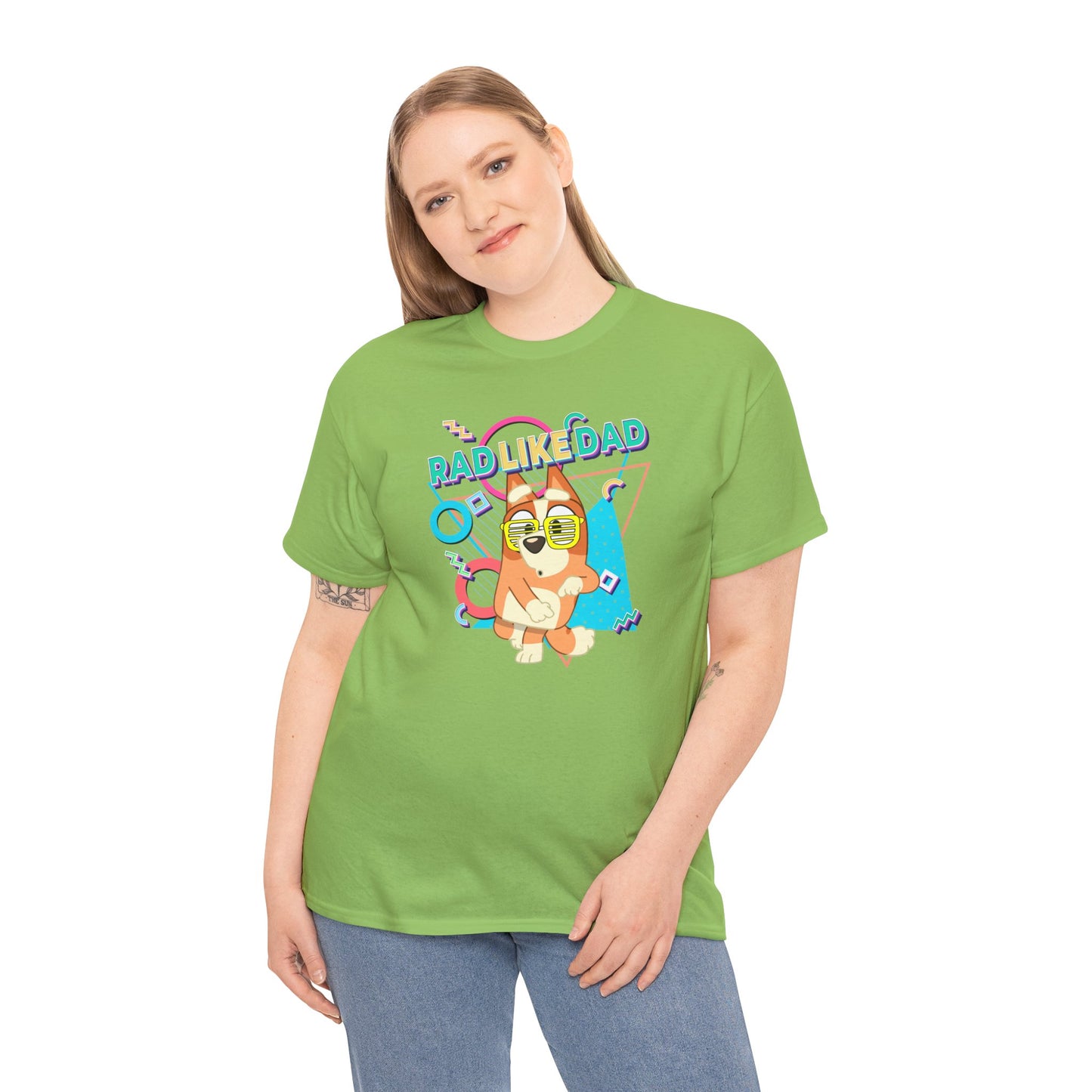 Princess Grace Bluer Rad Like Dad Fun Unisex Heavy Cotton Tee Graphic Tee for Everyday Wear and Gifts