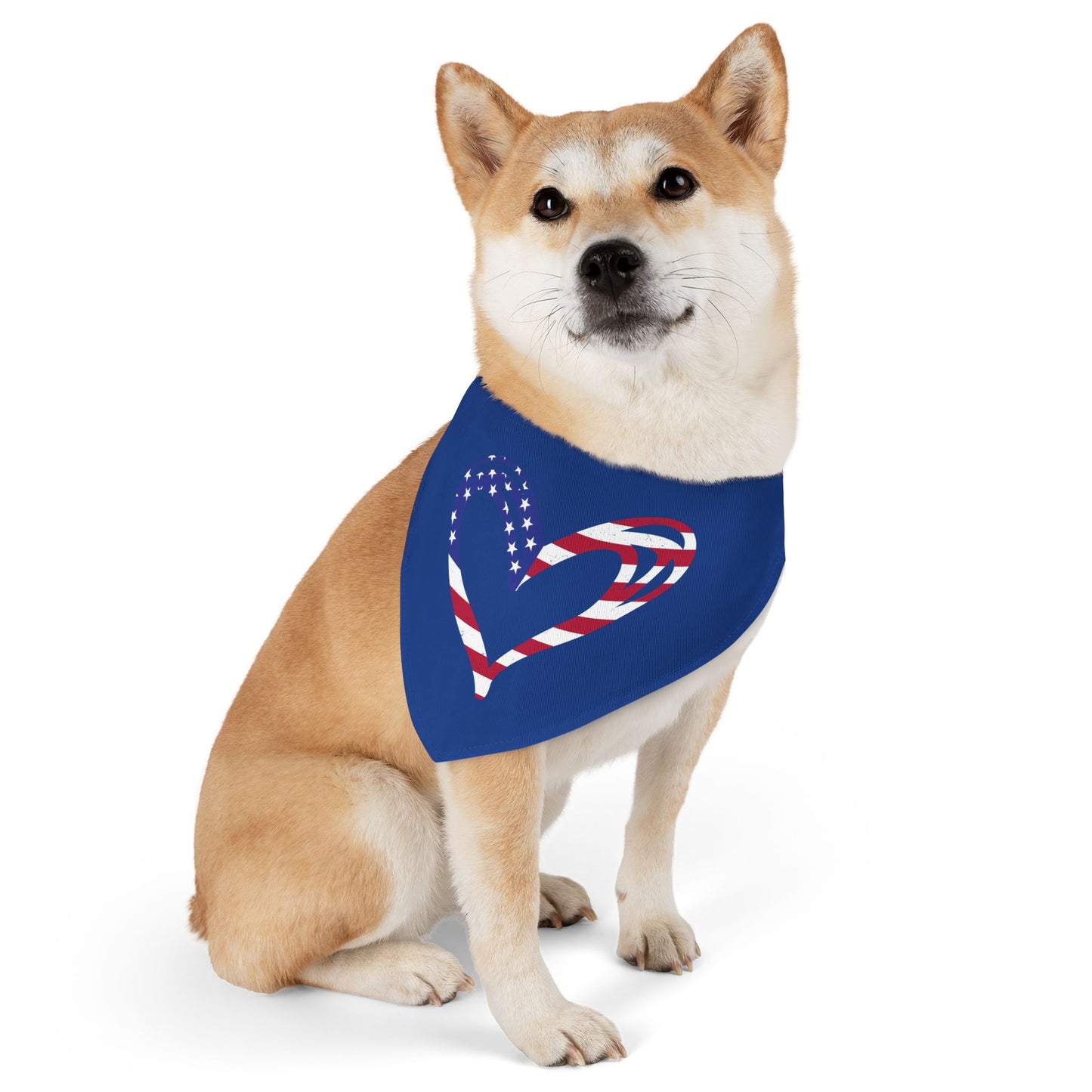 Princess Grace  Patriotic Pet Bandana Collar  Heart Design for Dogs