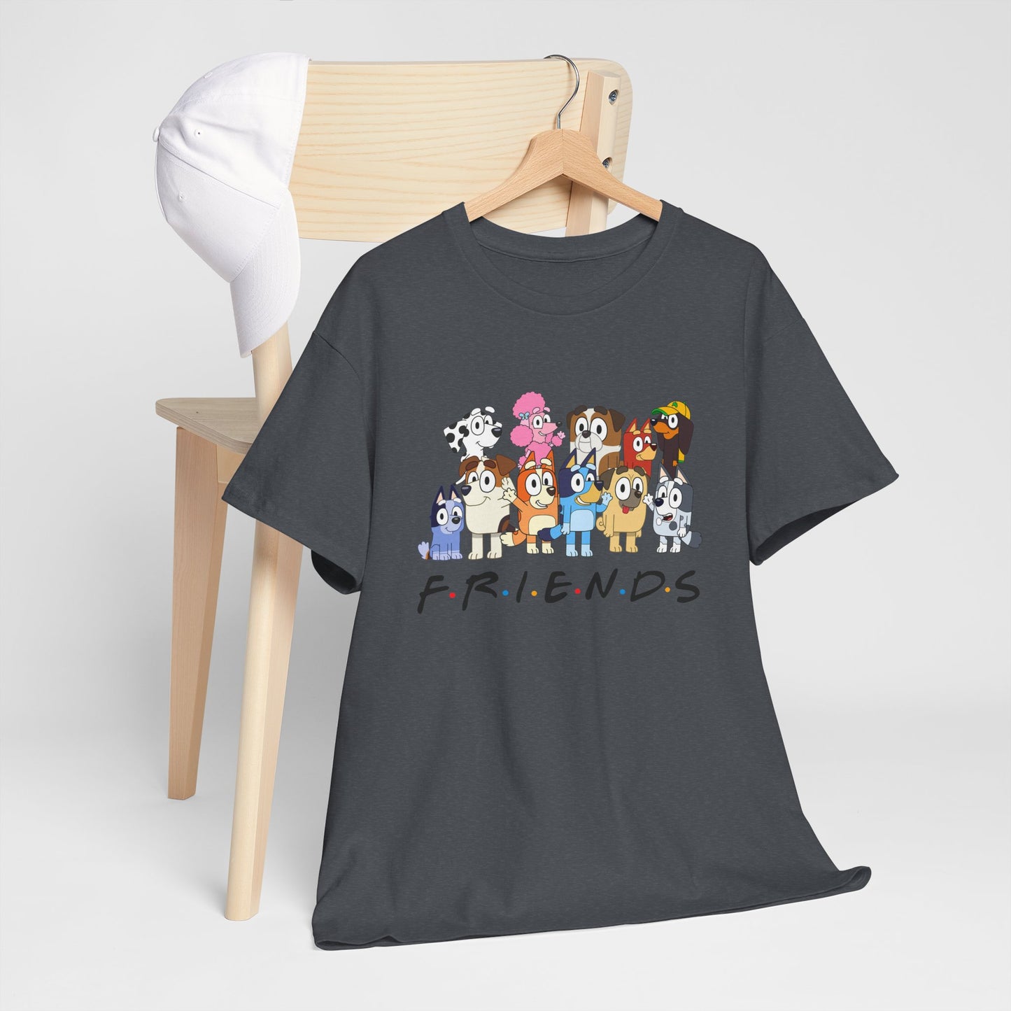 Princess Grace Bluey Friends Cartoon Unisex Heavy Cotton Tee  Fun & Playful Design