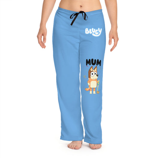 Princess Grace  Bluey Mum Pajama Pants  Cozy Cartoon Loungewear for Moms