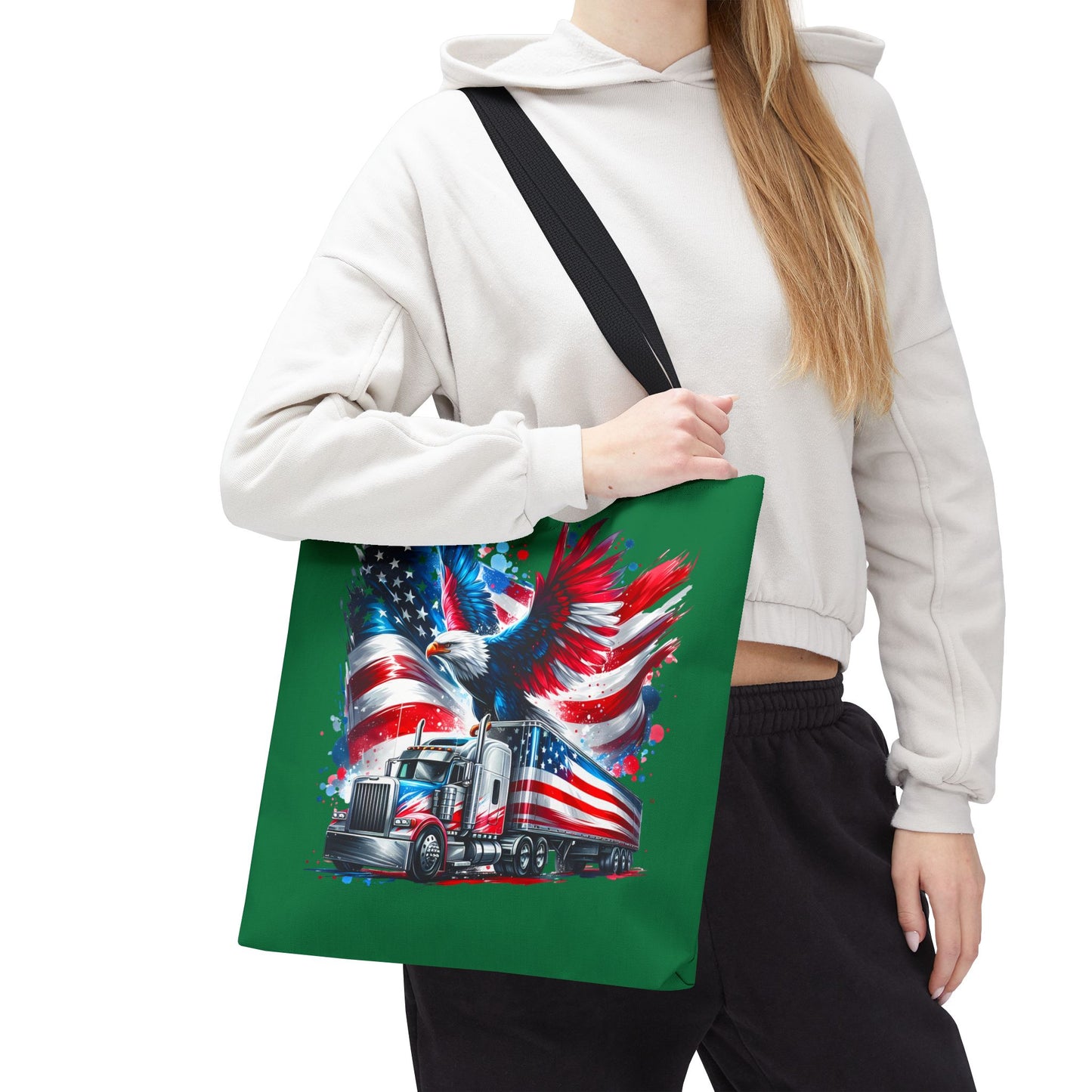 Princess Grace  Patriotic Eagle Truck Tote Bag Celebrate Freedom and Adventure