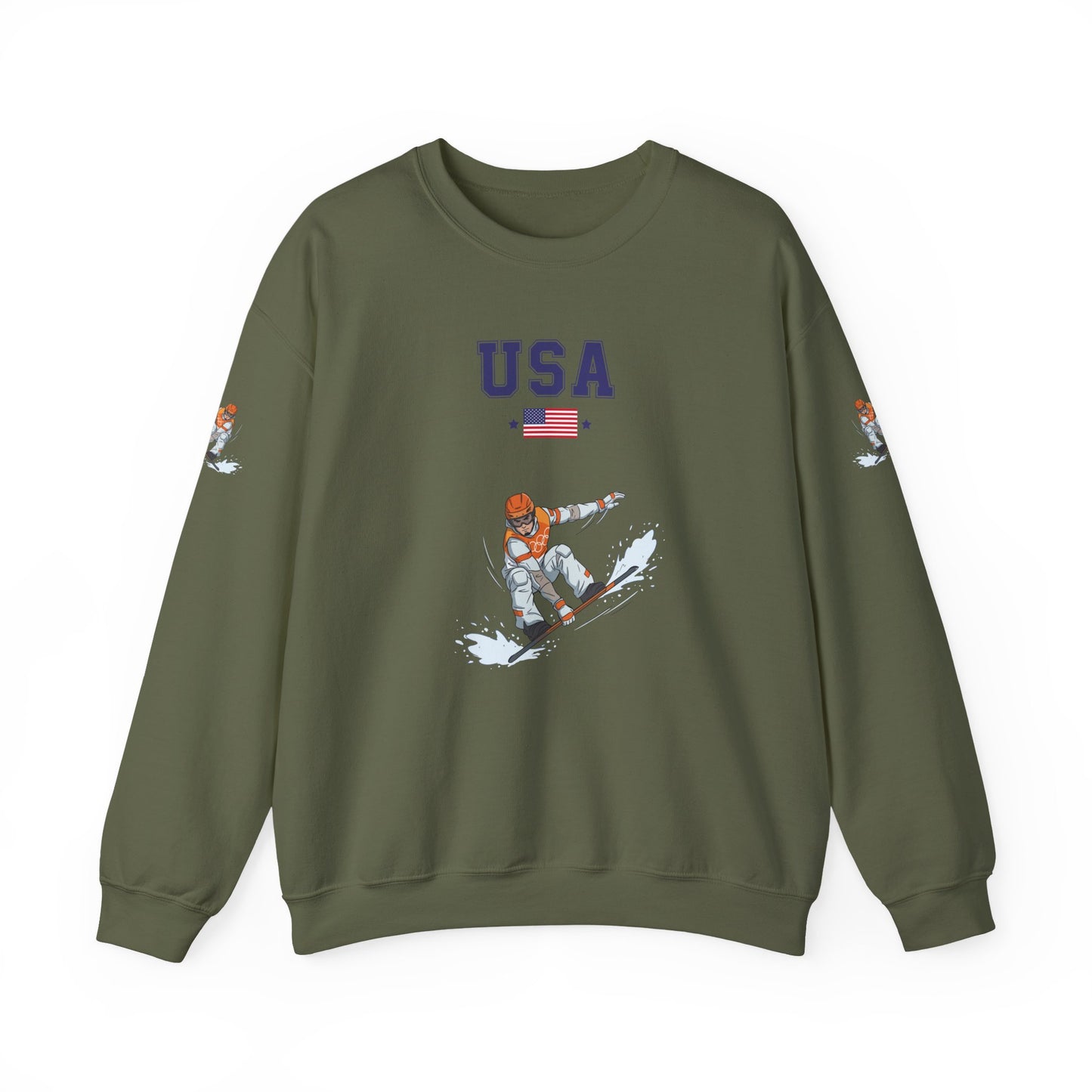 Princess Grace  TEAM USA  Snowboard Unisex Heavy Blend  Crewneck Sweatshirt