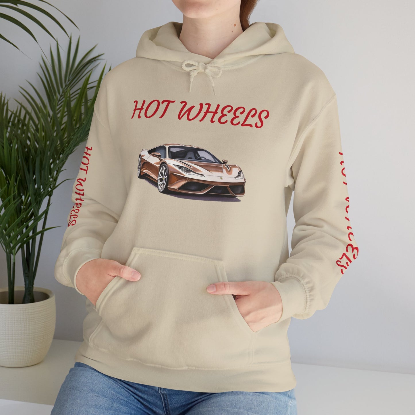 Princess Grace  Hot Wheels Unisex Hooded Sweatshirt Stylish Car Graphic Design for Car Enthusiasts