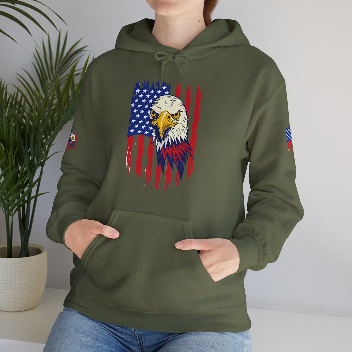 Princess Grace  Patriotic Eagle Unisex Heavy Blend Hoodie