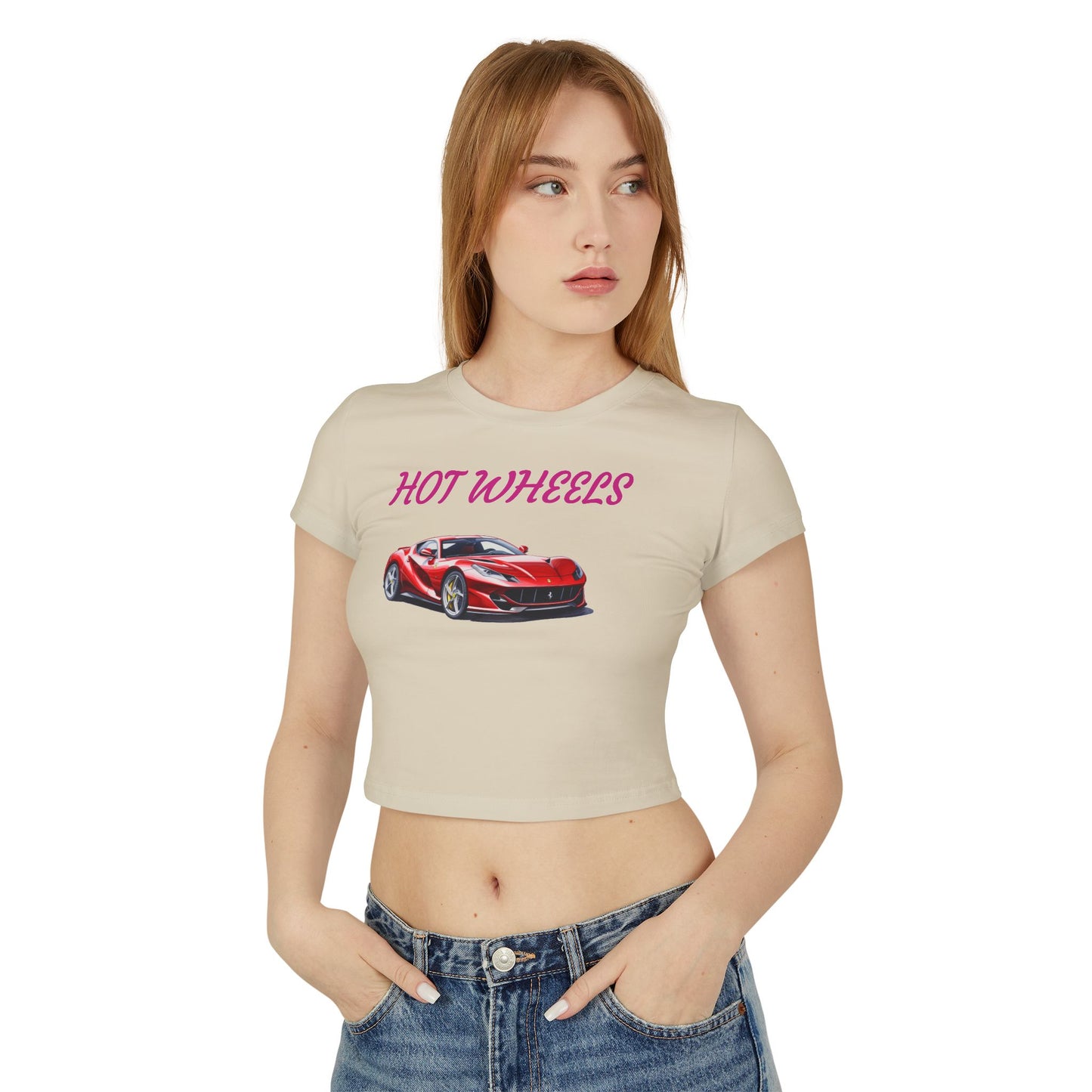 Princess Grace  Hot Wheels Women's Baby Tee Fun & Trendy Car Graphic T-Shirt