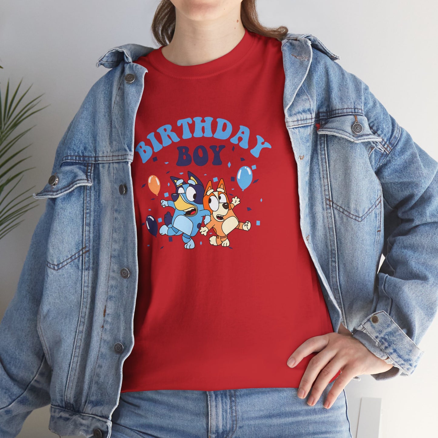Princess Grace  Bluey  Birthday Boy Unisex Heavy Cotton Tee  Fun Celebration Shirt for Kids