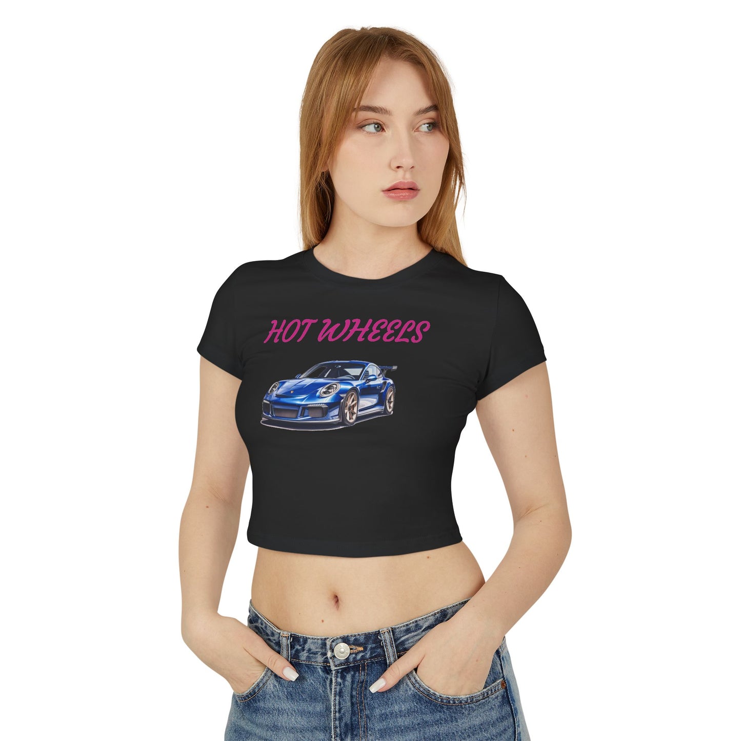 Princess Grace  Hot Wheels Women's Baby Tee Fun Retro Auto Graphic T-Shirt