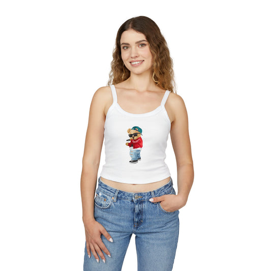 Princess Grace  Cute Graphic Women's Spaghetti Strap Tank Top Trendy Bear Design