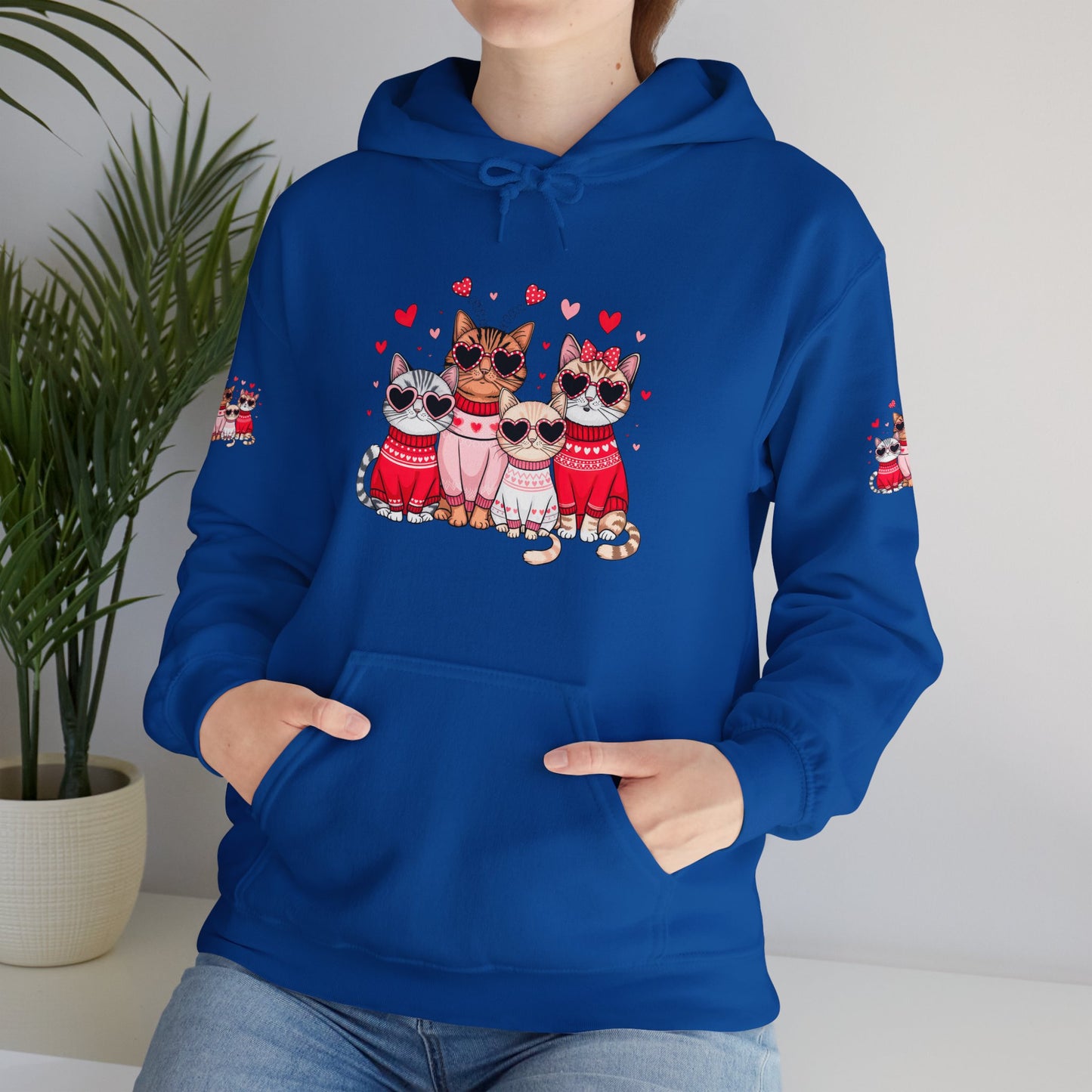 Princess Grace  Cute Cat Lovers Hoodie with Heart Design